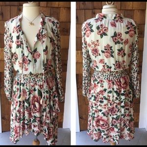 Anthropologie Farm Rio Anabela Floral Dress